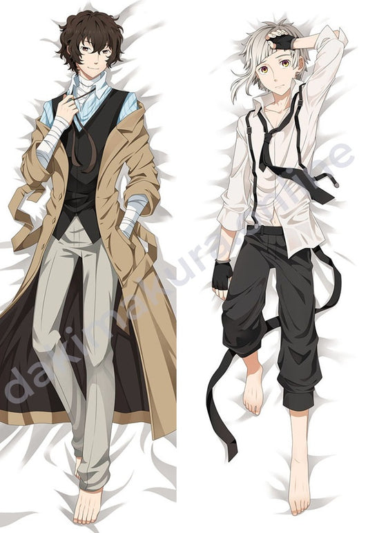 Bungo Stray Dogs Atsushi Nakajima double-sided body pillow, detective uniform and casual design dakimakura
